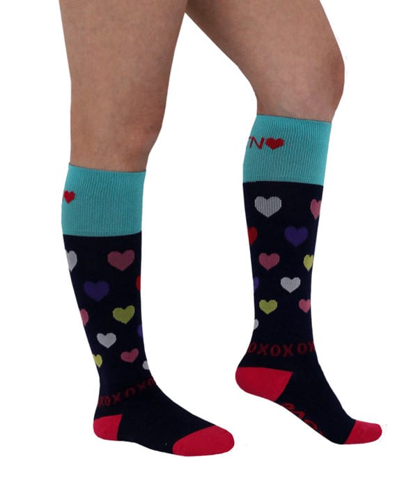 Compression Socks Ladies - Hearts - HMS Medical
