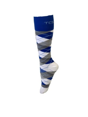 Compression Socks Ladies- Blue Grey Check