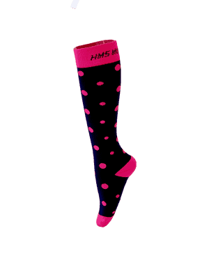 Compression Socks Ladies - Pink Polka Dots